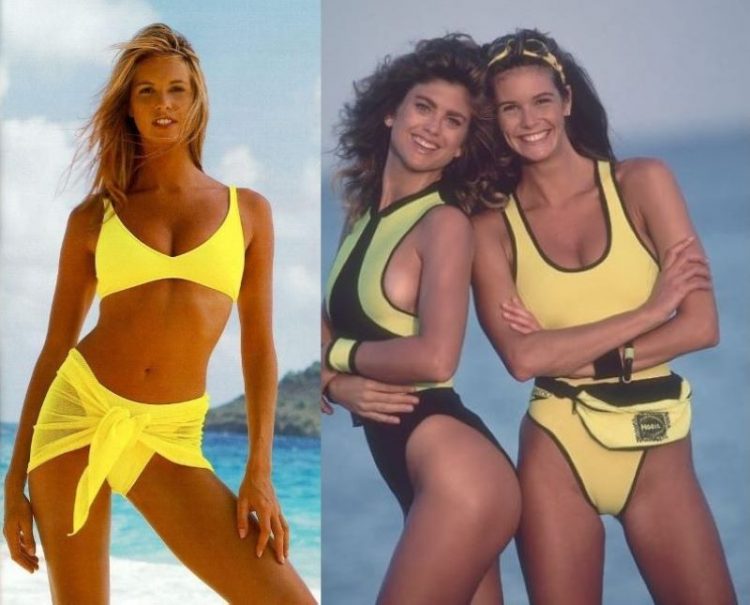 1990_Kathy Ireland and Elle Macpherson_evolyutsiya bikini